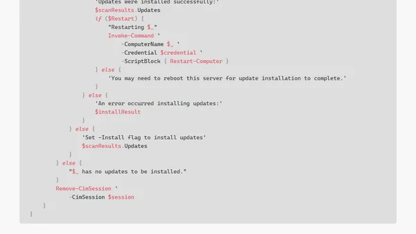 Bulk Updating Nano Servers using PowerShell and CIM